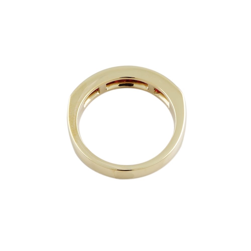 9ct Yellow Gold Ruby Half Eternity Ring