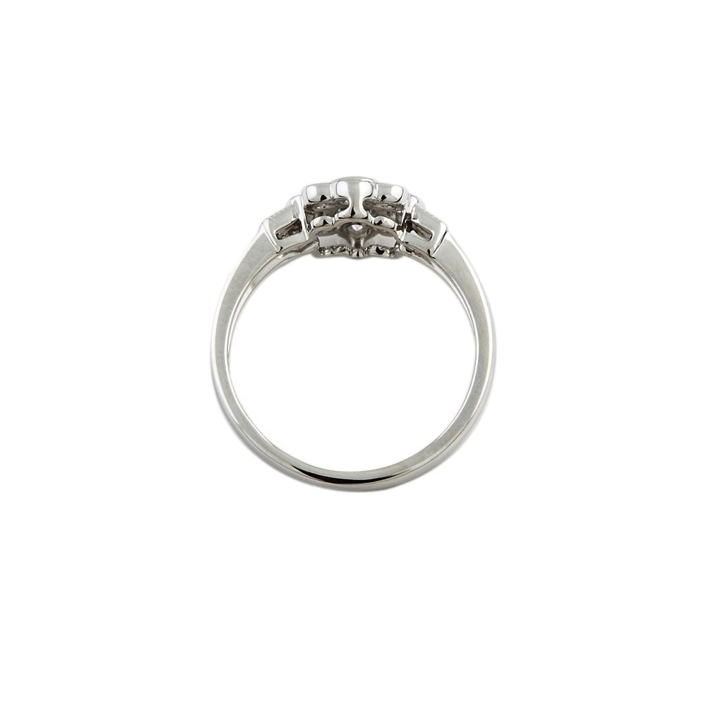 9ct White Gold Diamond Cluster Ring 0.61ct