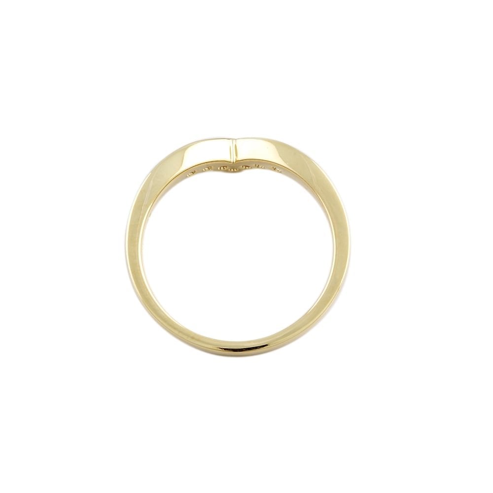 9ct Yellow Gold Ruby and Diamond Wishbone Ring