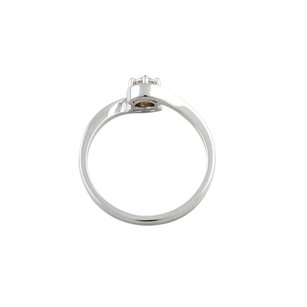 9ct White Gold Diamond Solitaire Ring 0.40ct