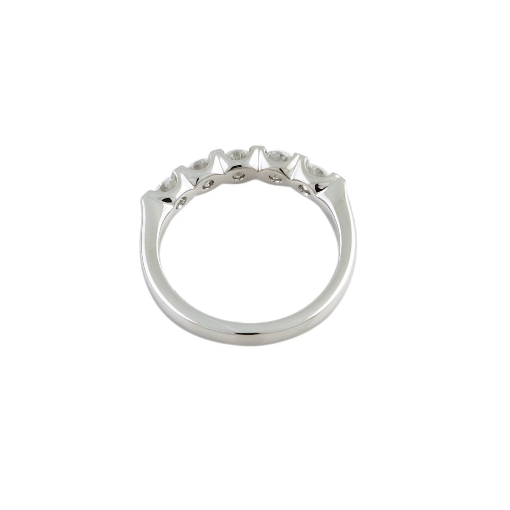 White Gold 0.50ct Round Brilliant Diamond Five Stone Ring