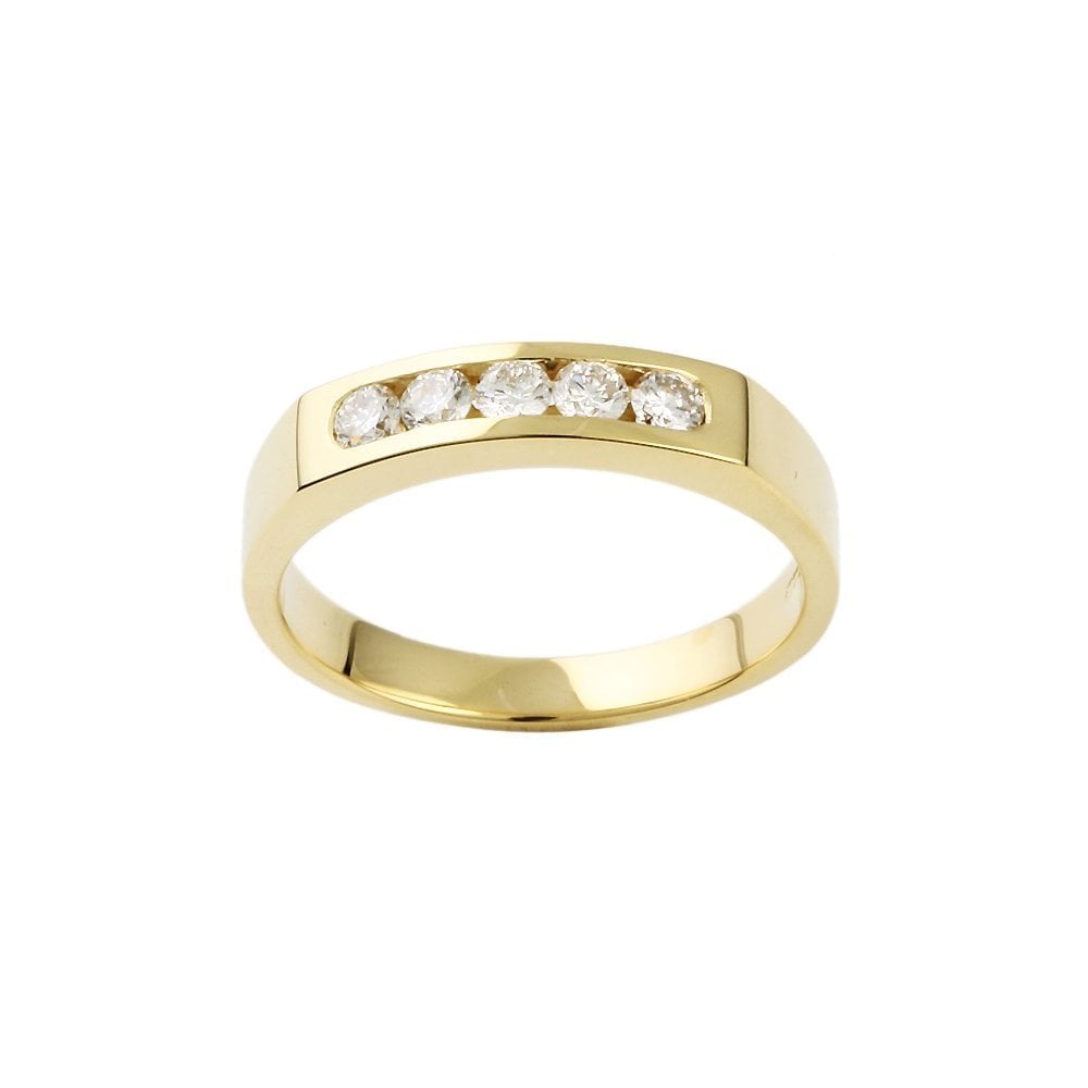 Yellow Gold 0.30ct Round Brilliant Diamond Five Stone Ring