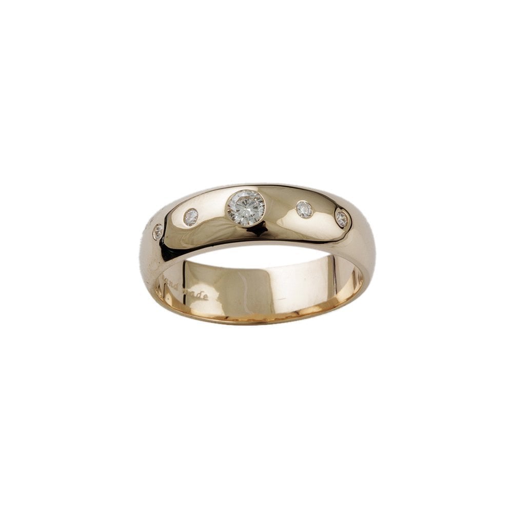 Yellow Gold 0.33ct Round Brilliant Diamond Five Stone Ring
