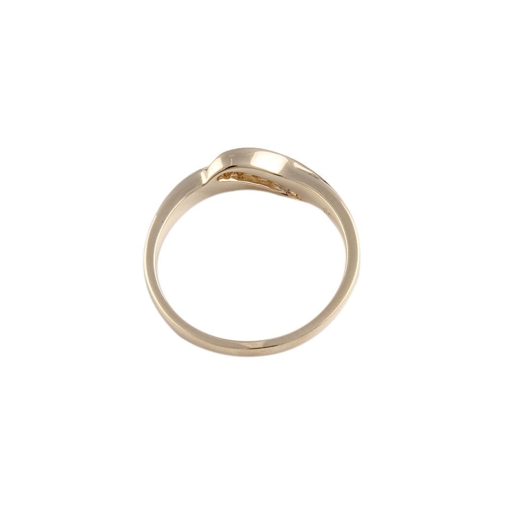Yellow Gold 0.07ct Round Brilliant Diamond and 0.02ct Round Blue Sapphire Five Stone Ring