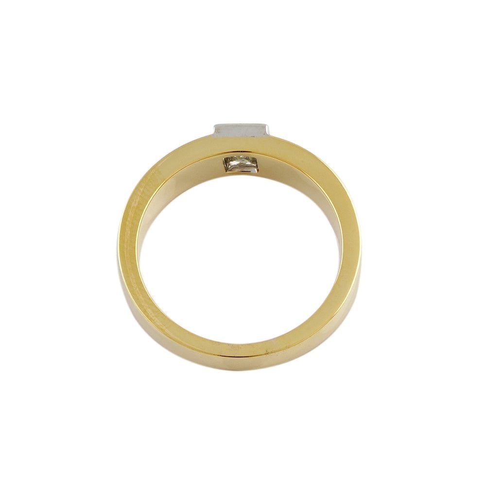 9ct Yellow and White Gold Diamond Solitaire Ring 0.50ct
