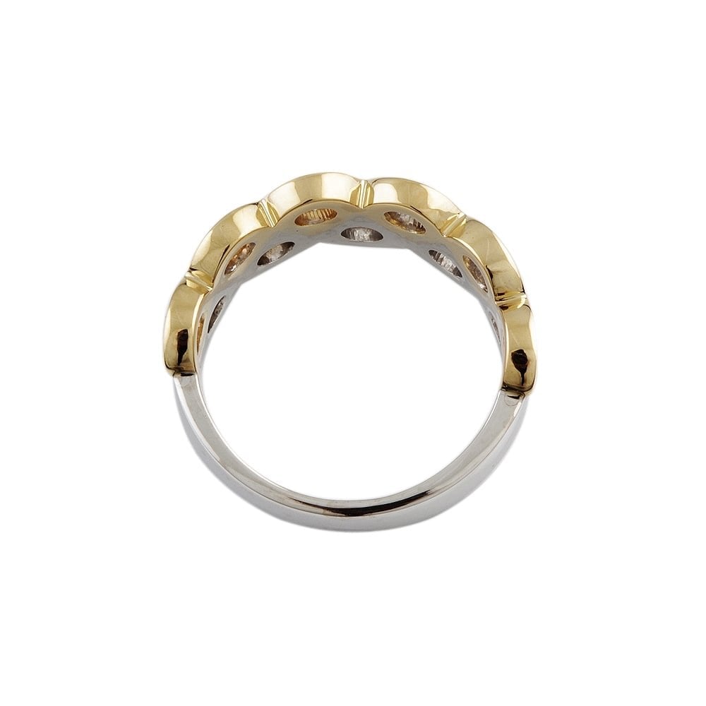 9ct Yellow and White Gold Diamond Dress Ring  0.85ct
