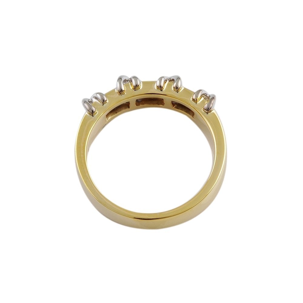 9ct Yellow and White Gold Diamond Dress Ring