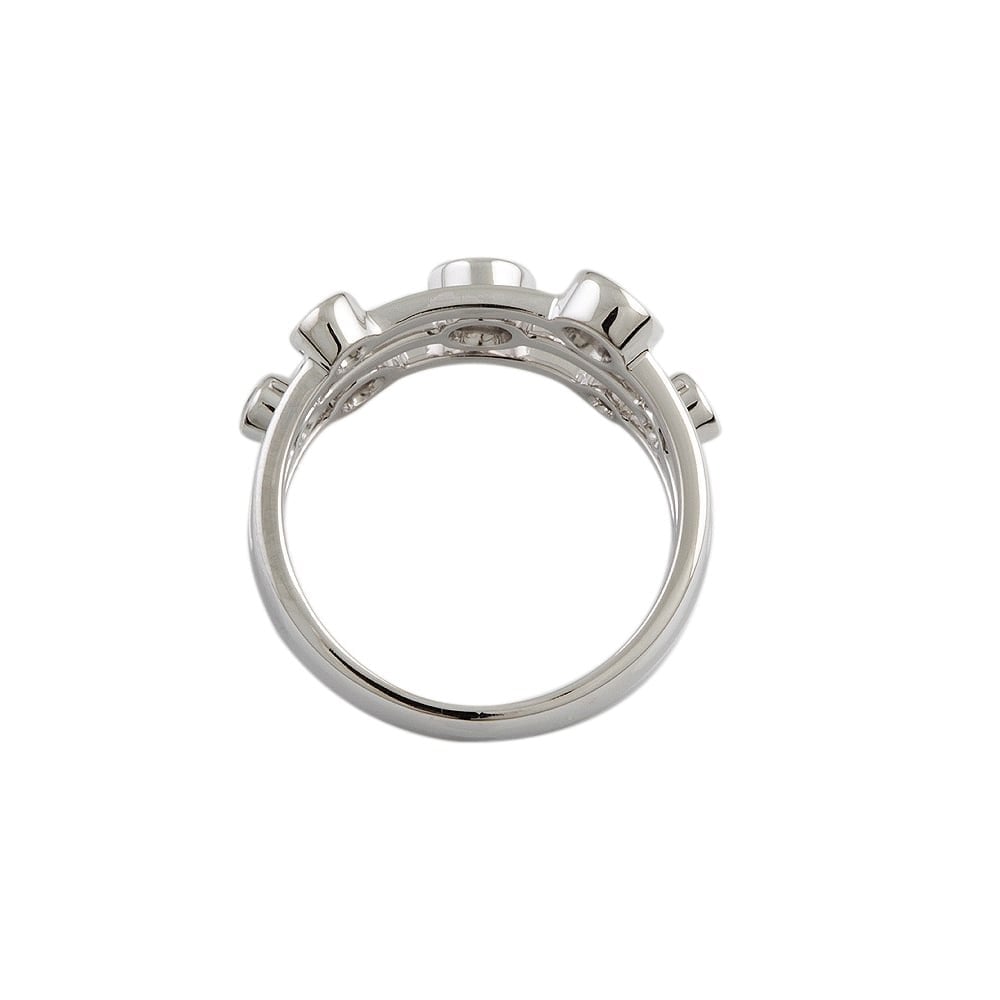 9ct White Gold Diamond Bubble Ring 0.85ct