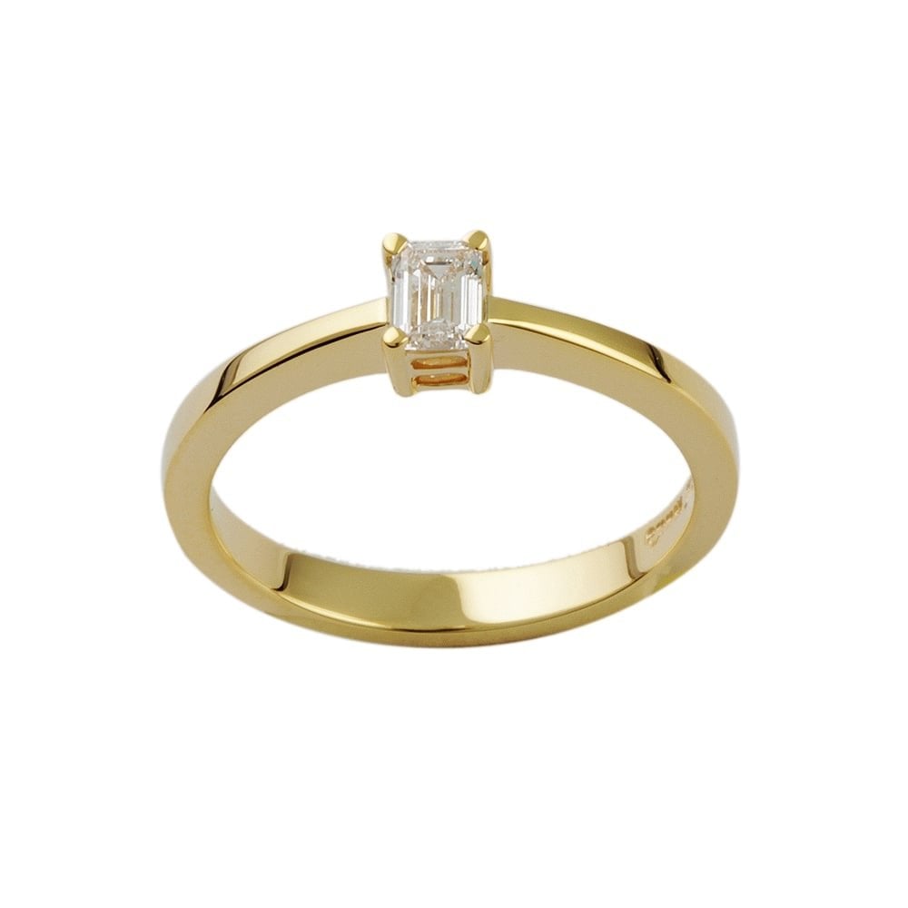 9ct Yellow Gold Diamond Solitaire Ring 0.25ct