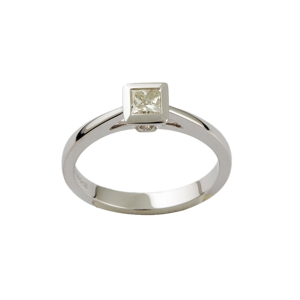 9ct White Gold Diamond Solitaire Ring 0.35ct