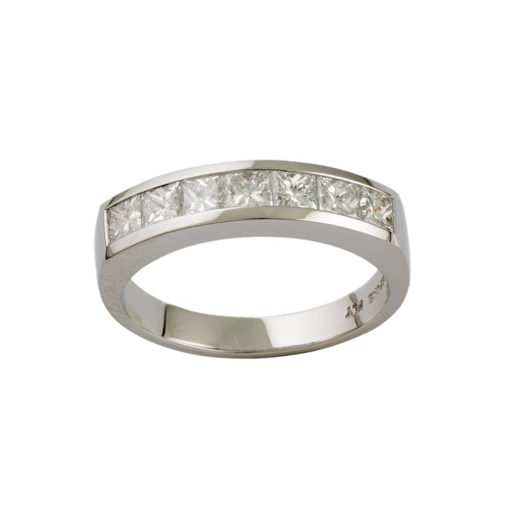 9ct White Gold Diamond Seven Stone Ring