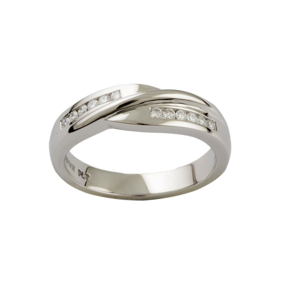 9ct White Gold Diamond Dress Ring