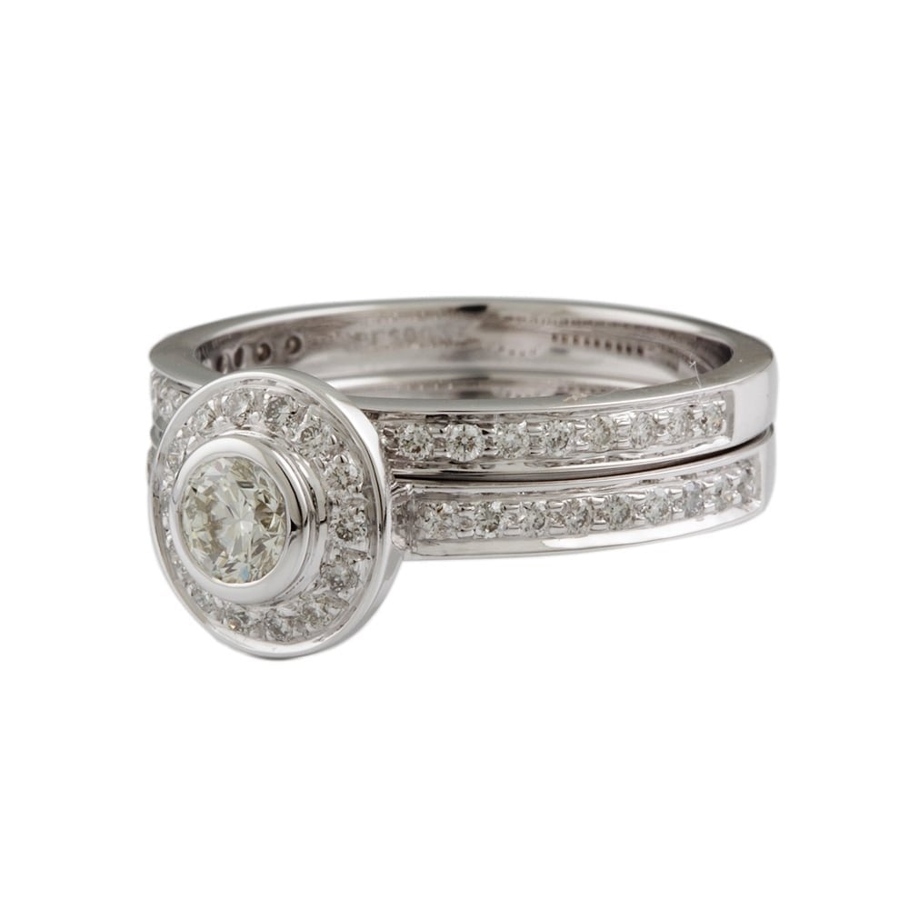 9ct White Gold Diamond Dress Ring 0.92ct