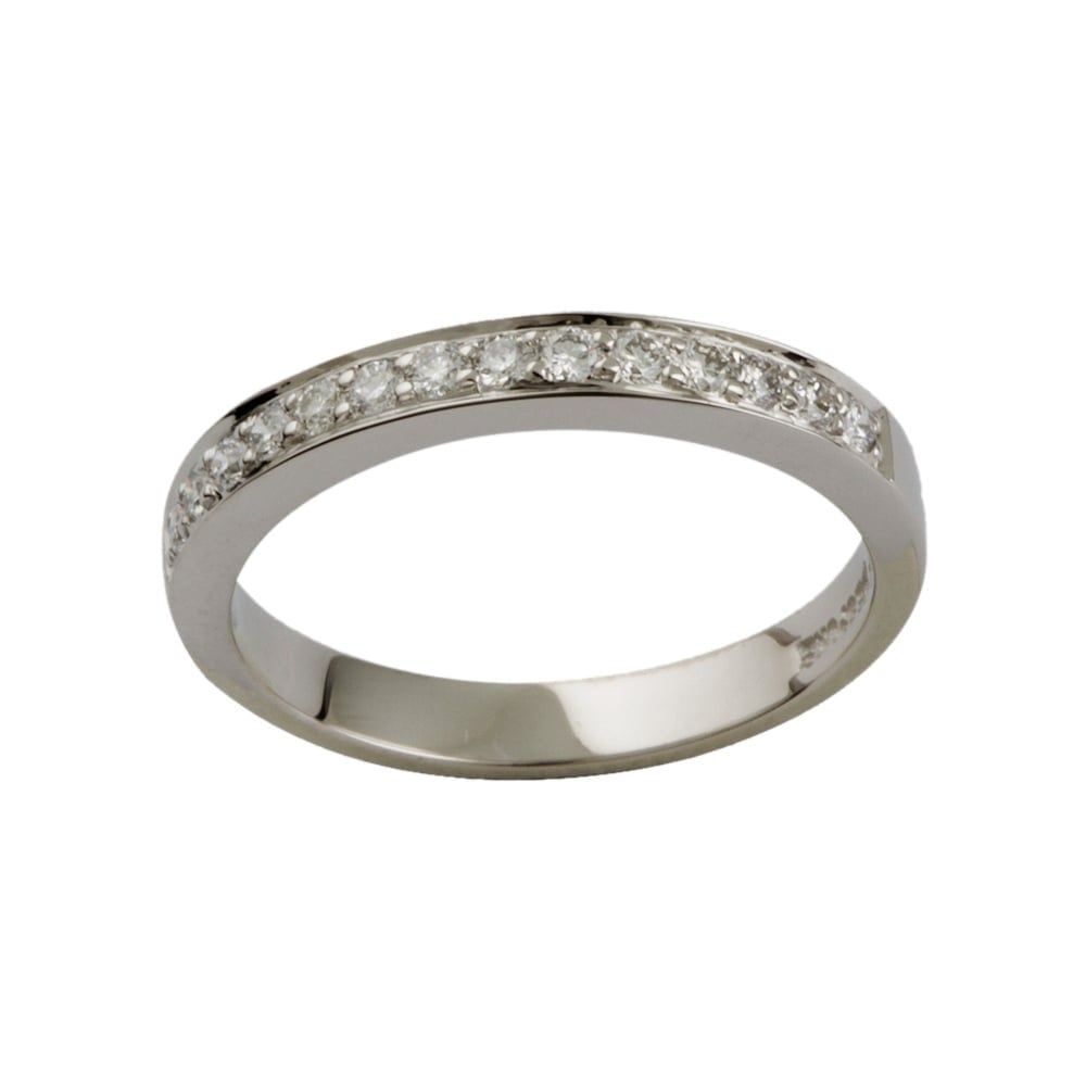 9ct White Gold Diamond Half Eternity Ring