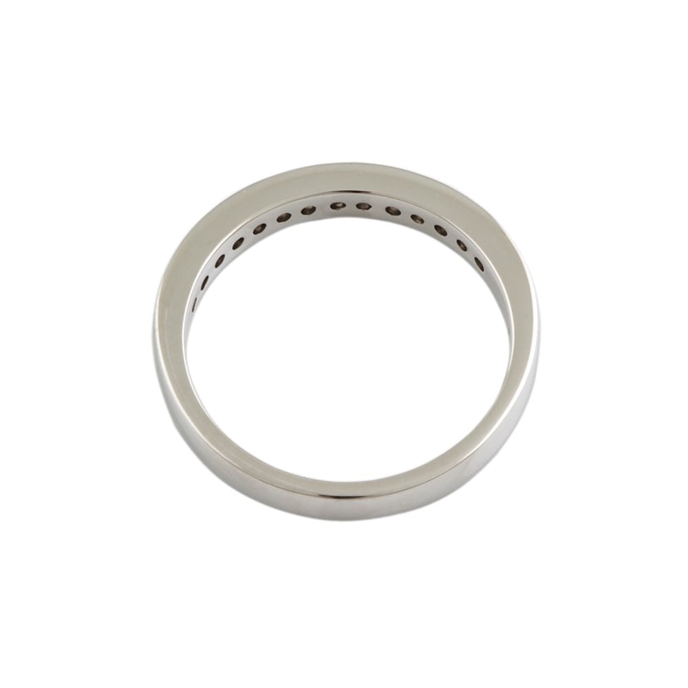 9ct White Gold Diamond Half Eternity Ring