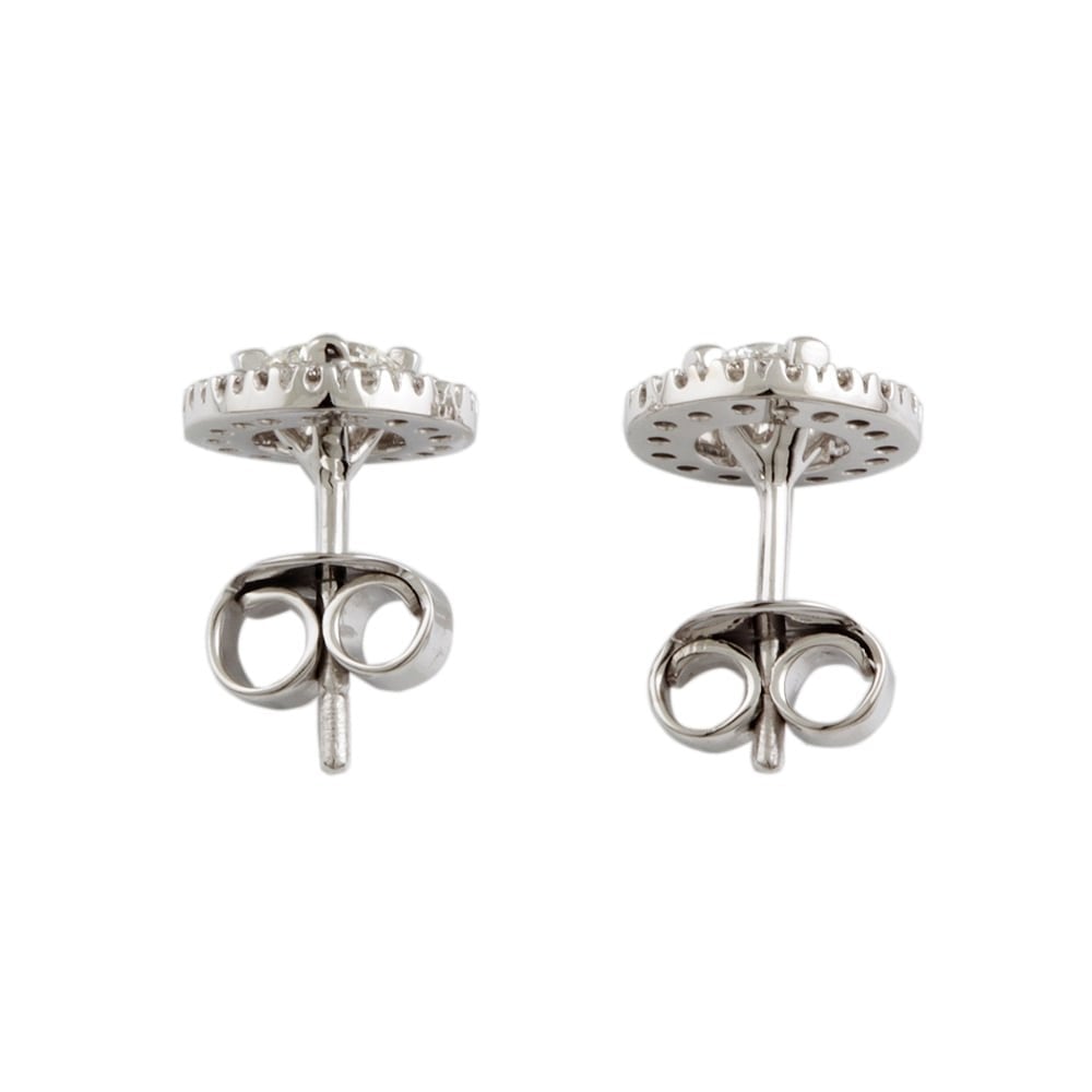 9ct White Gold Diamond Stud Earring 1.10ct
