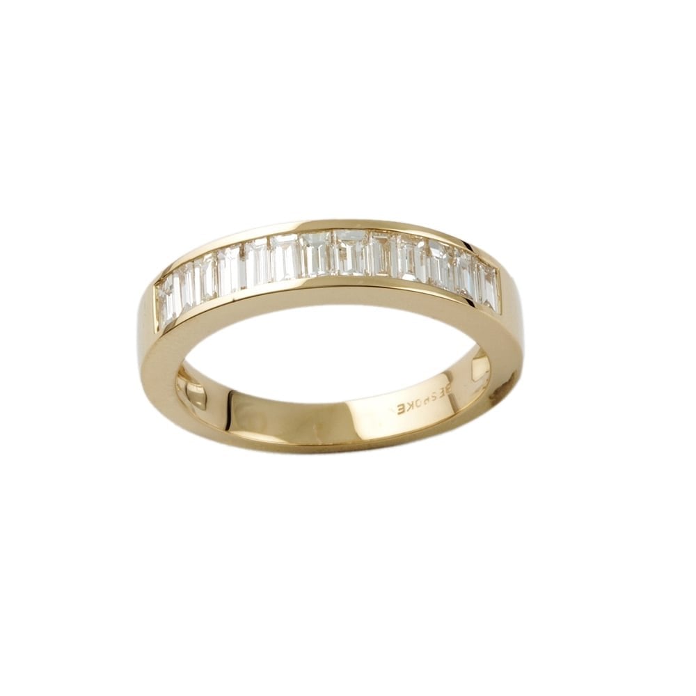 9ct Yellow Gold Diamond Half Eternity Ring