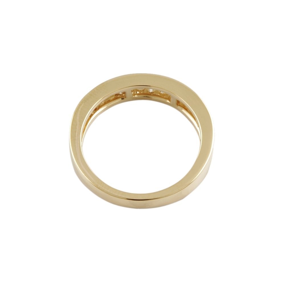 9ct Yellow Gold Diamond Half Eternity Ring