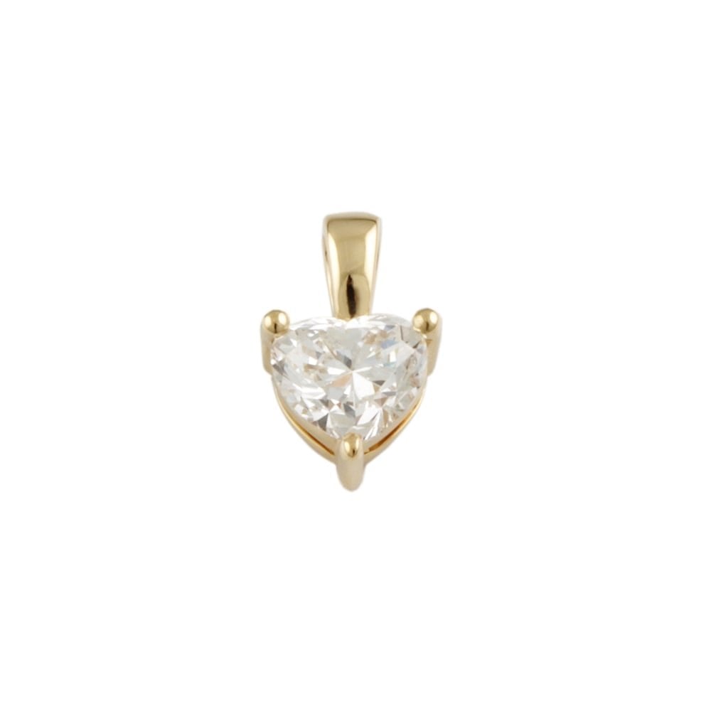 9ct Yellow Gold Diamond Solitaire Pendant