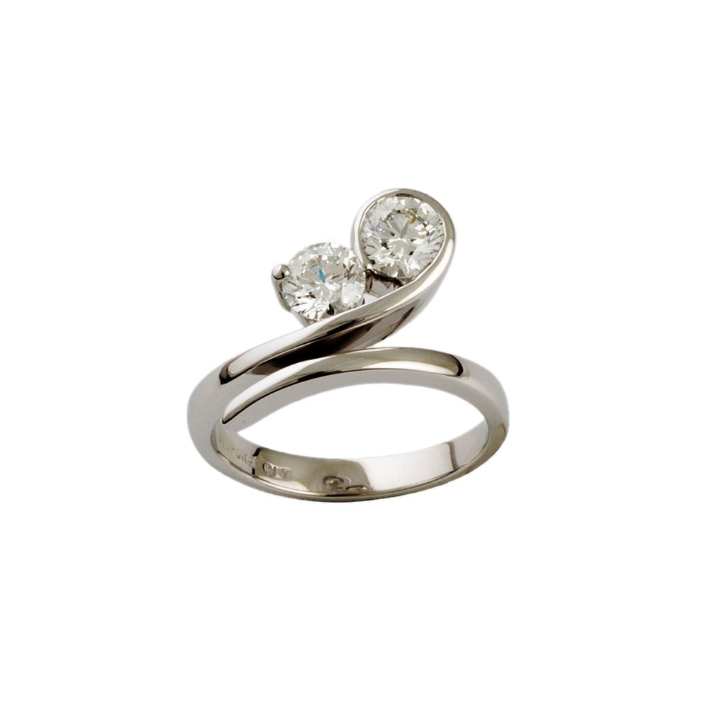 9ct White Gold Diamond 0.91ct Dress Ring