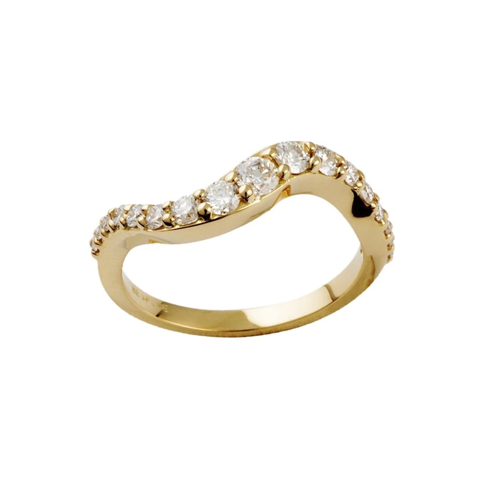 9ct Yellow Gold Diamond 0.52ct Half Eternity Ring