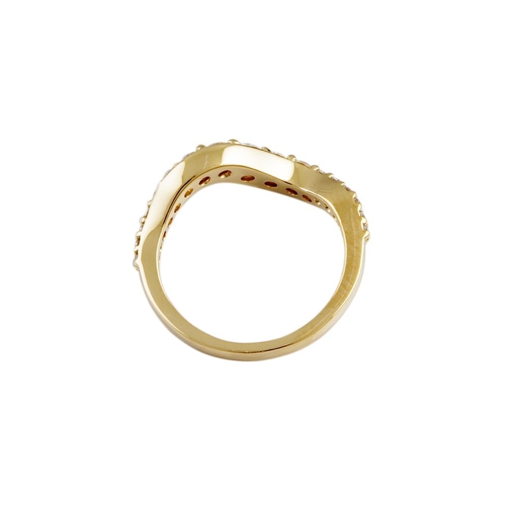 9ct Yellow Gold Diamond 0.52ct Half Eternity Ring