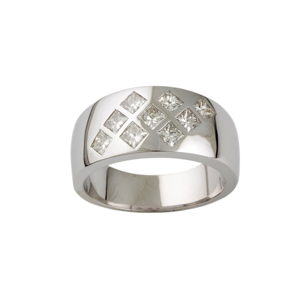 9ct White Gold Diamond 1.12ct Dress Ring