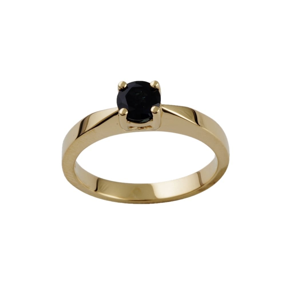 9ct Yellow Gold Blue Sapphire 0.70ct Single Stone Ring