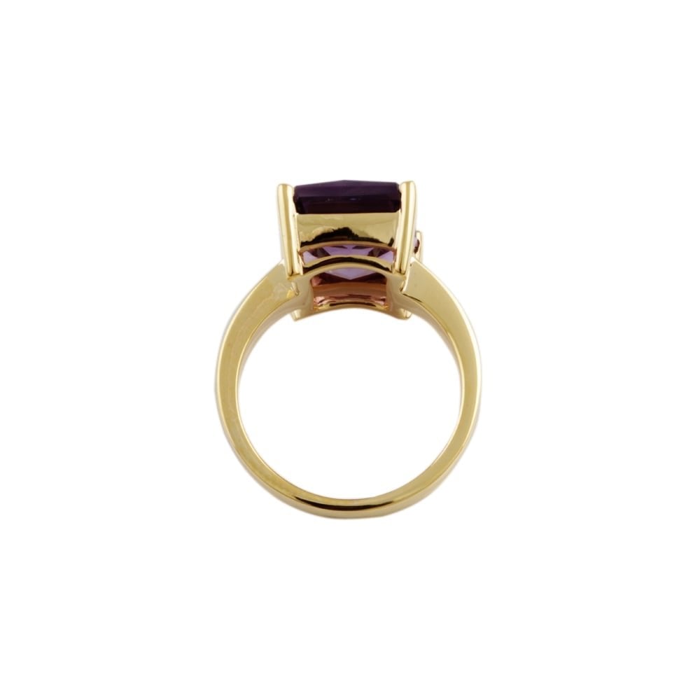 9ct Yellow Gold Amethyst 5.59ct Single Stone Ring