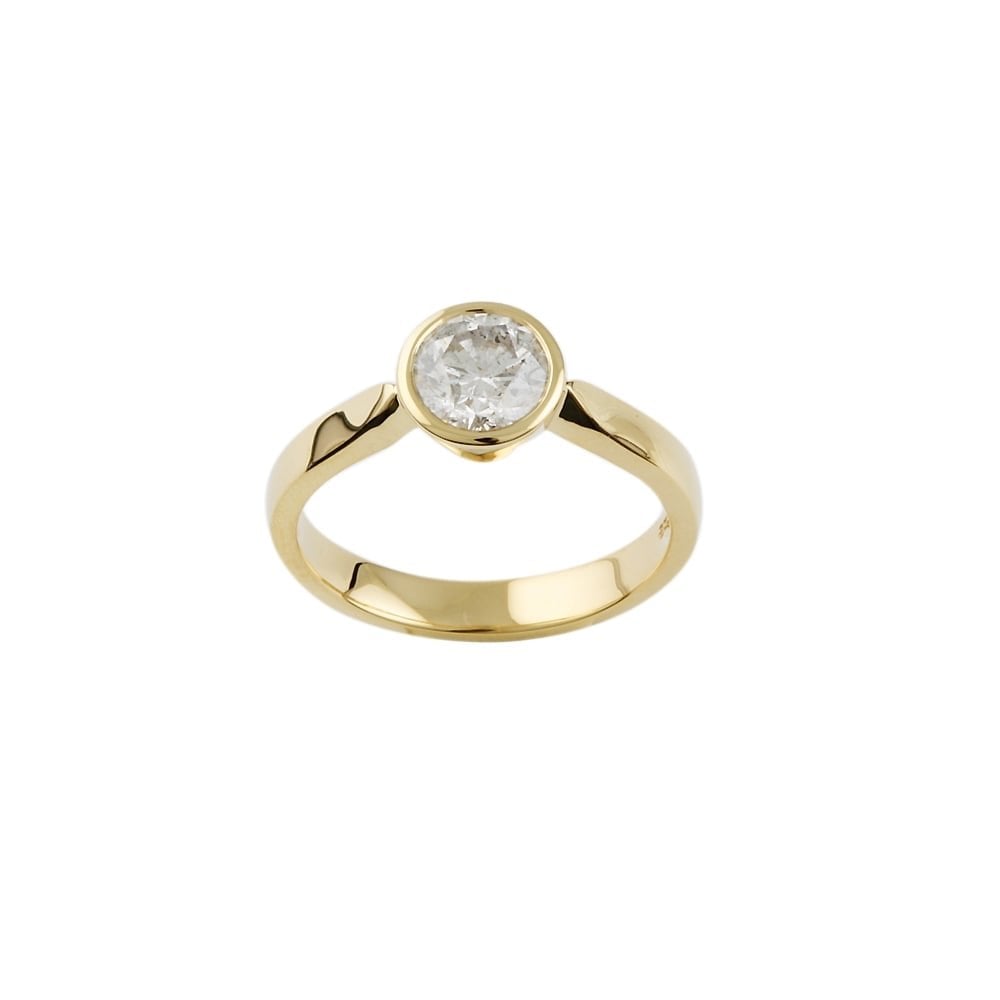 18ct White and yellow gold solitaire ring 0.80ct