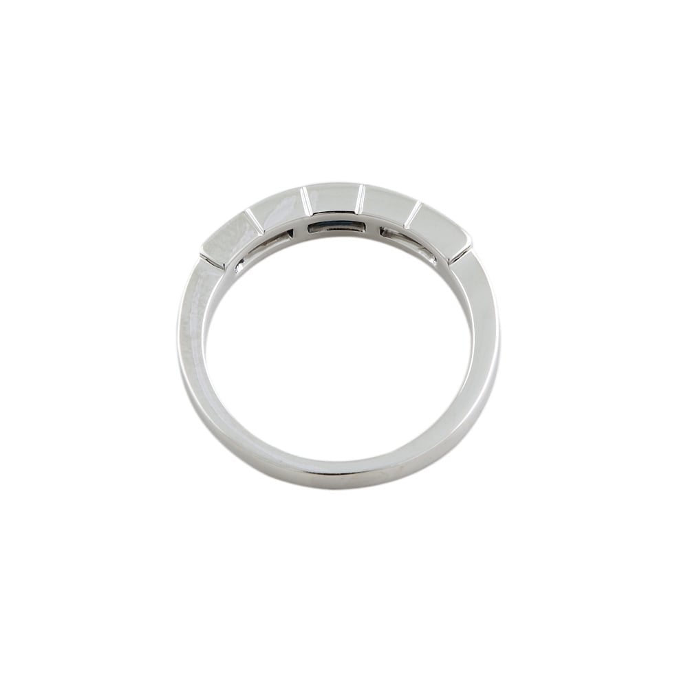 PLATINUM HALF ETERNITY RING WITH 0.53CT BLUE SAPPHIRES AND 0.21CT DIAMONDS