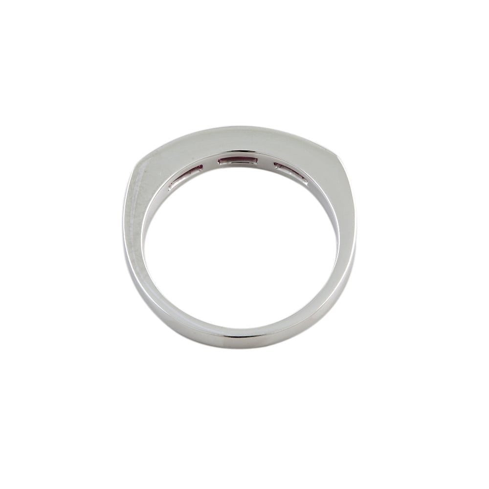 PLATINUM HALF ETERNITY RING WITH 0.36CT PINK-SAPPHIRES