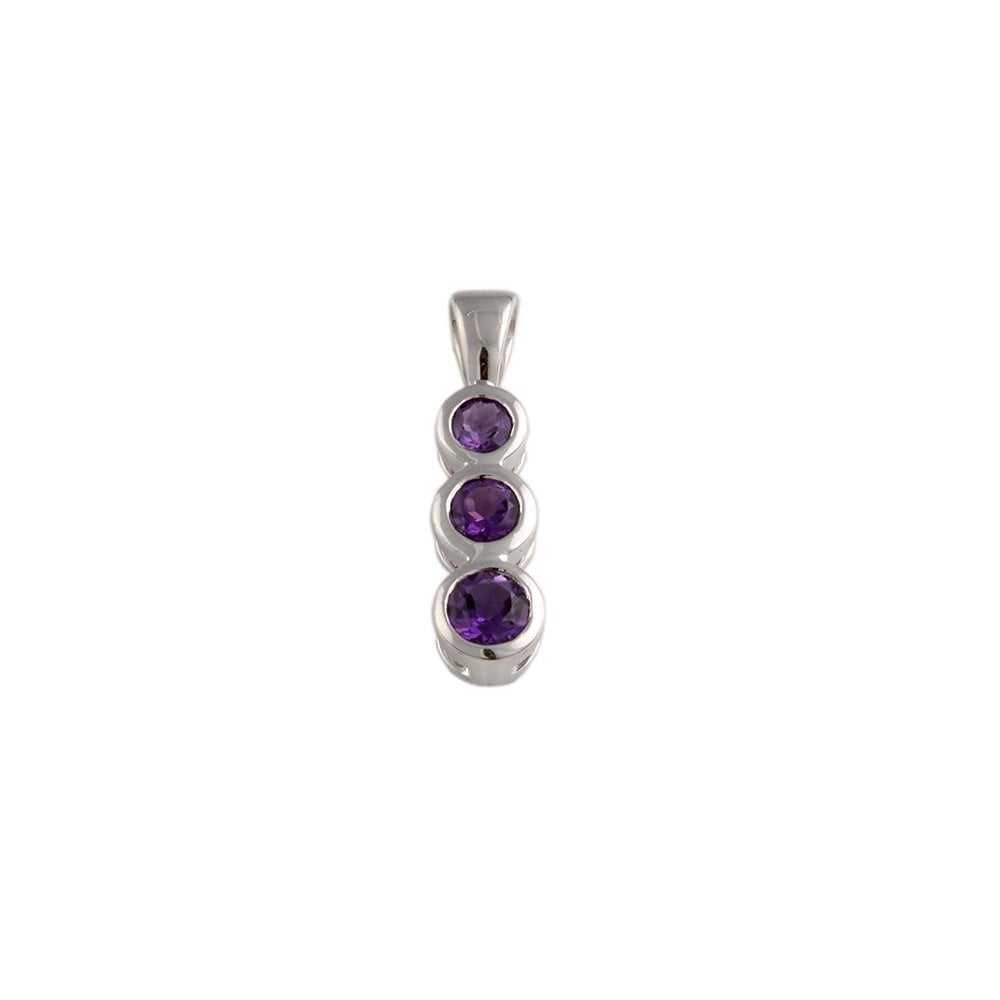 9ct White gold Amethyst Pendant 0.50ct