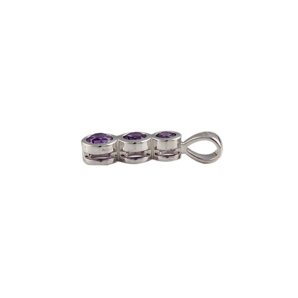 9ct White gold Amethyst Pendant 0.50ct
