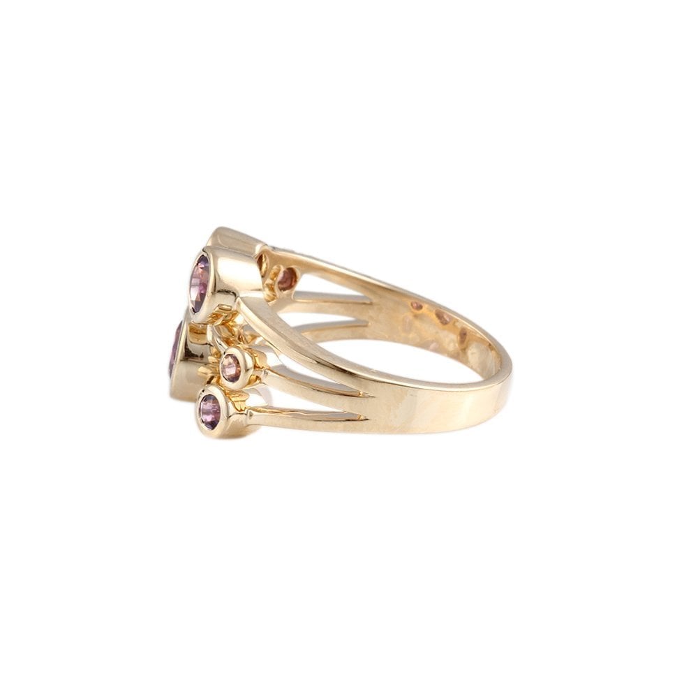 9ct Gold Bubble Amethyst Ring