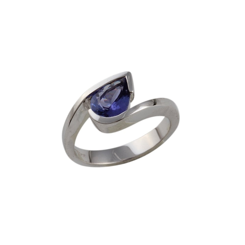 9ct White Gold Tanzanite Single Stone Ring 1.25ct