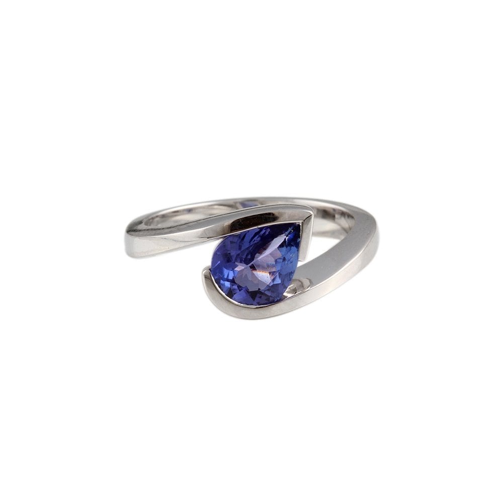 9ct White Gold Tanzanite Single Stone Ring 1.25ct