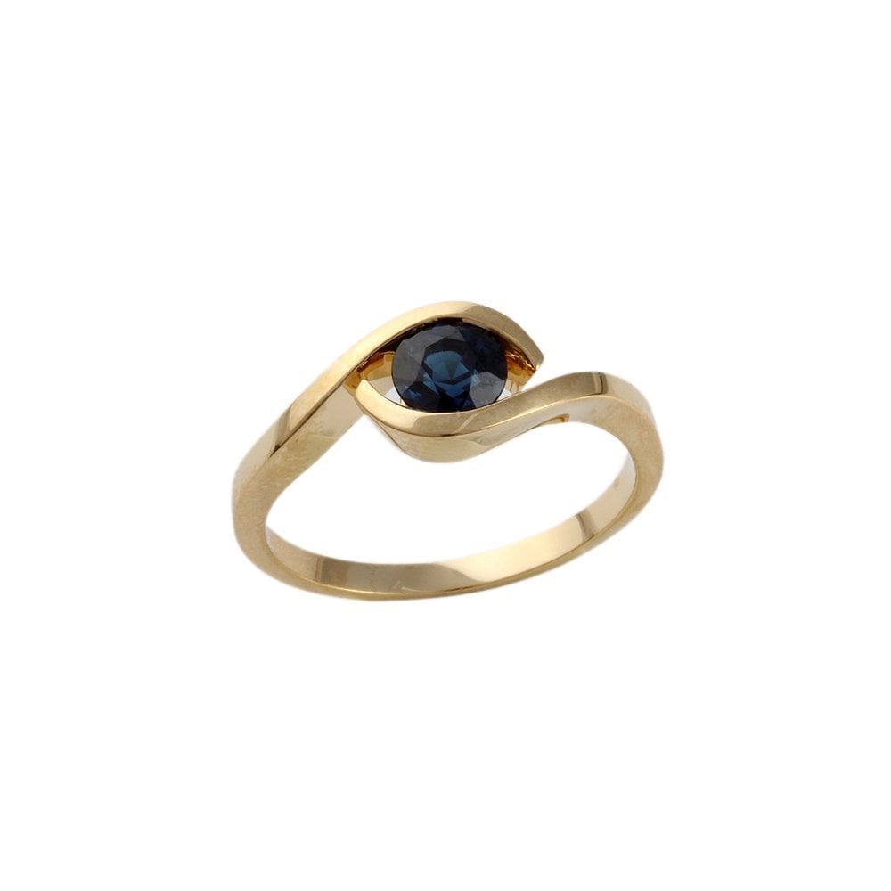 9ct Yellow Gold Blue Sapphire Ring 0.61ct