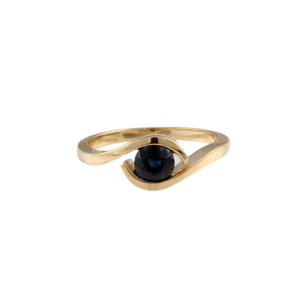 9ct Yellow Gold Blue Sapphire Ring 0.61ct