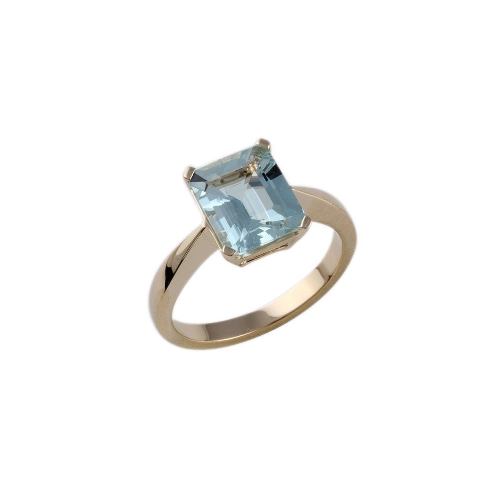 9ct Yellow Gold Aquamarine Ring 3.48ct