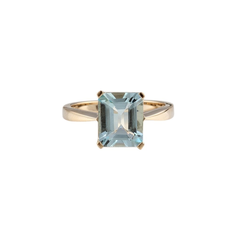 9ct Yellow Gold Aquamarine Ring 3.48ct