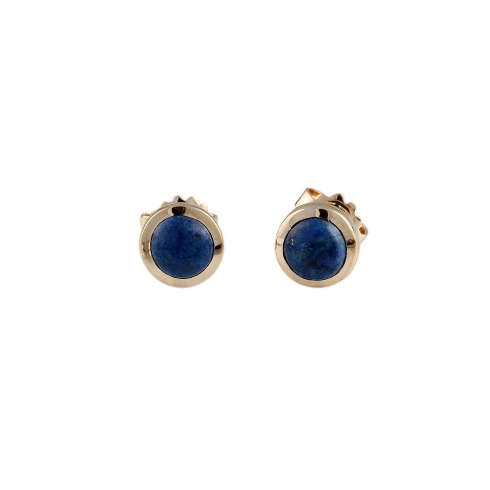 9ct Yellow Gold Lapis Stud Earrings 1.99ct