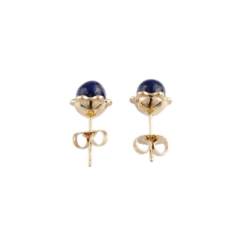 9ct Yellow Gold Lapis Earrings 4.14ct