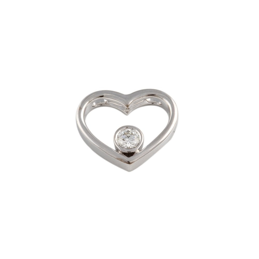9ct White Gold Diamond Pendant