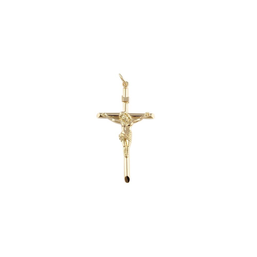 Solid 9ct Yellow Gold Crucifix Pendant