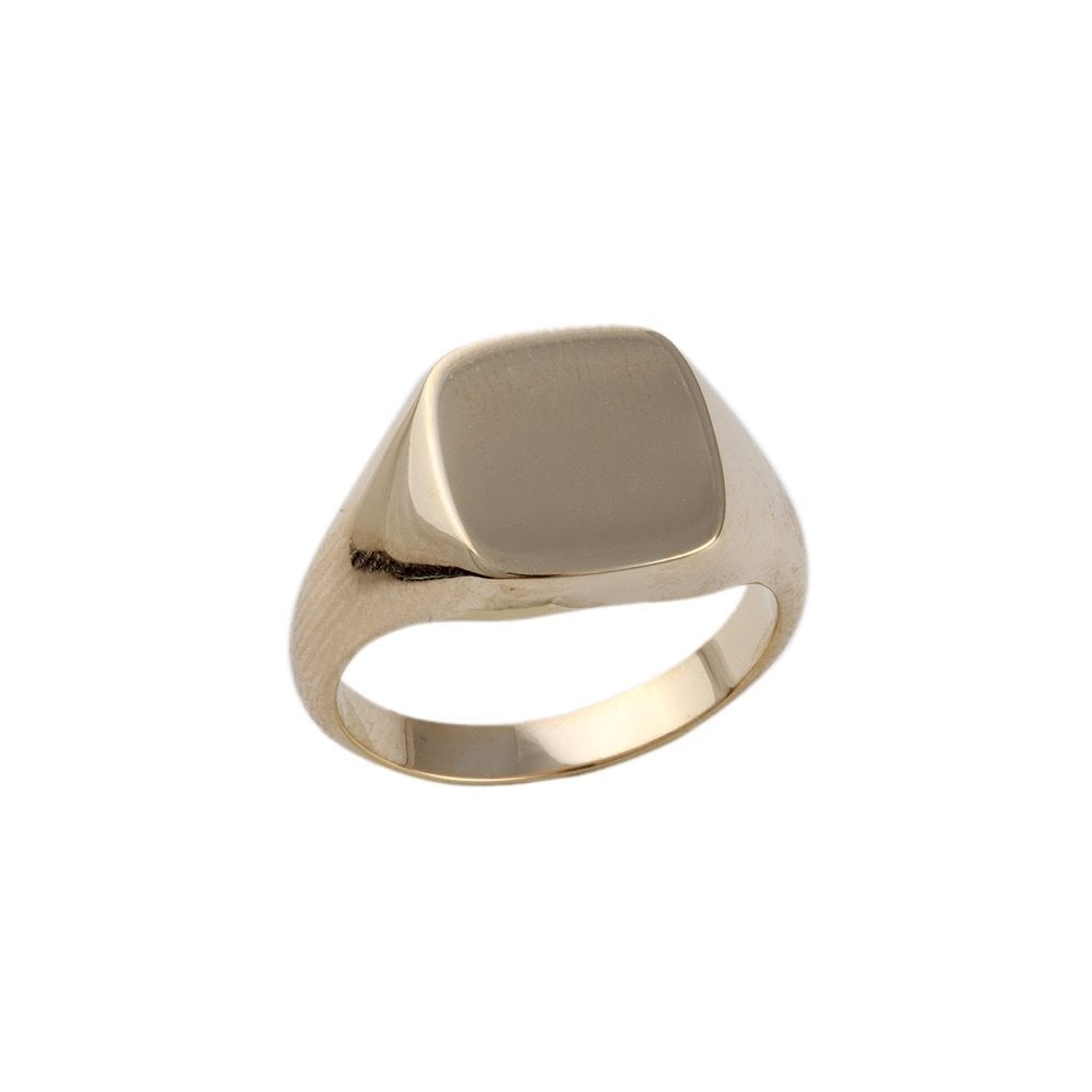 9ct Yellow Gold Cushion Shape Signet Ring