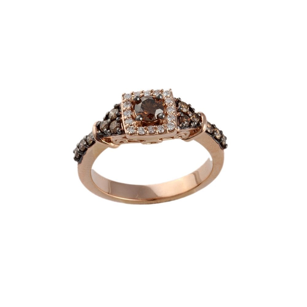 9ct Rose Gold Diamond Dress Ring