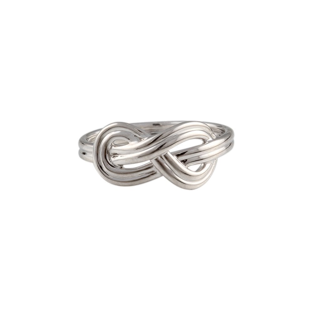 9ct White Gold Infinity Knot Ring