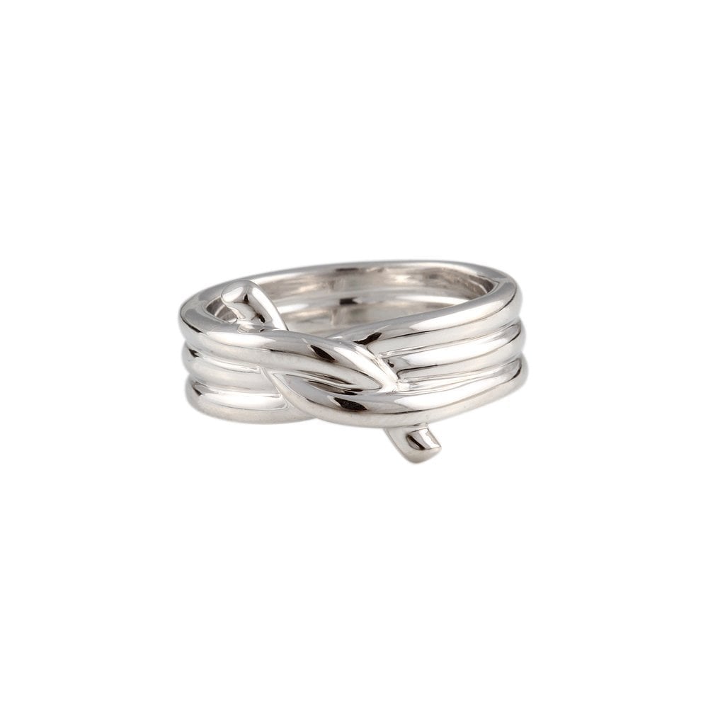 9ct White Gold Fancy Twist Ring
