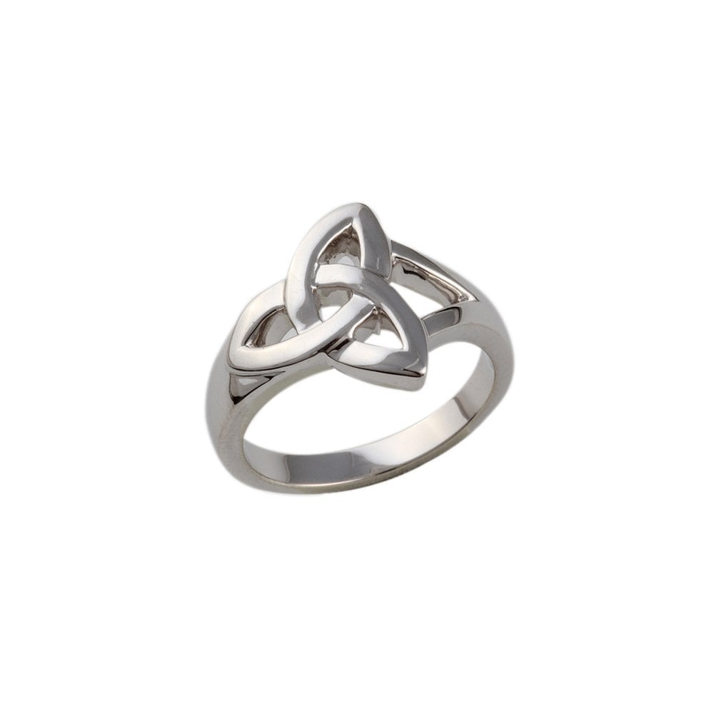 9ct White Gold Celtic Trinity Knot Ring